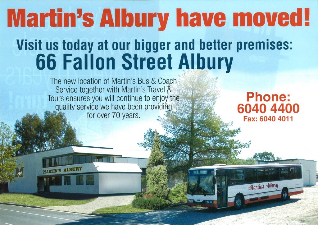 Martin's Albury New Location Fallon st